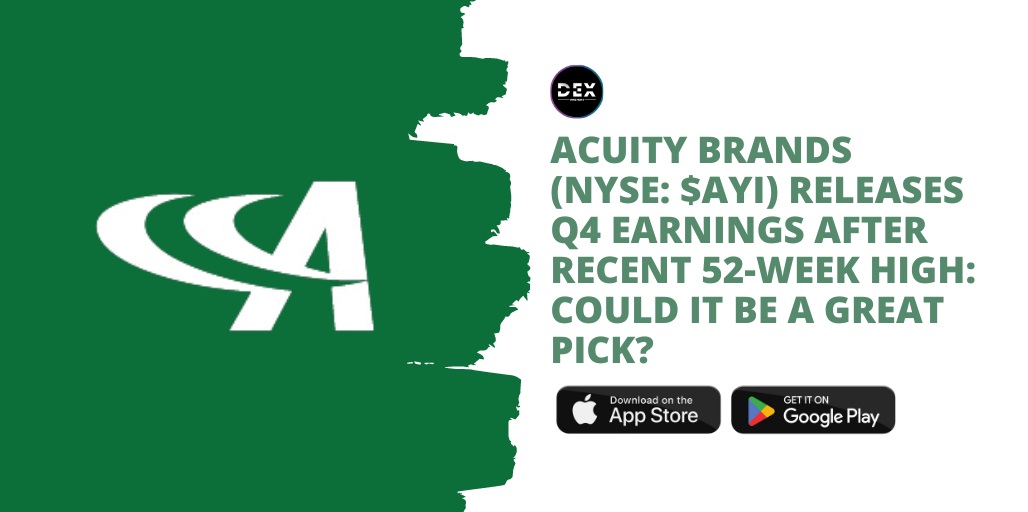 Acuity Brands (NYSE: $AYI) Releases Q4 Earnings After Recent 52-Week High: Could it Be A Great Pick?